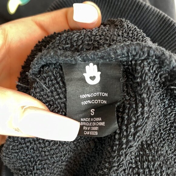 Peloton Spiritual Gangster Ombré Classic Crewneck Sweatshirt Black Size S - Picture 6 of 7